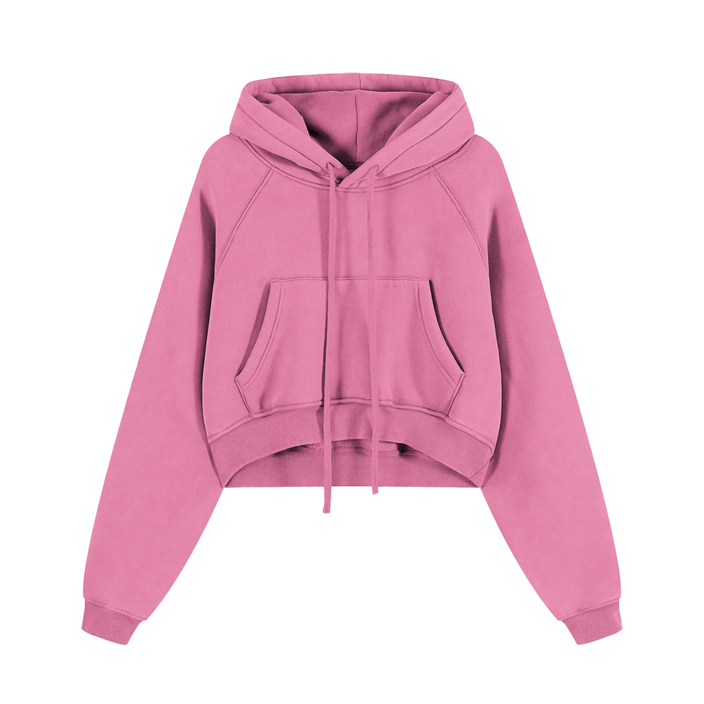 The Private Plug Snow Washed Cropped Hoodie