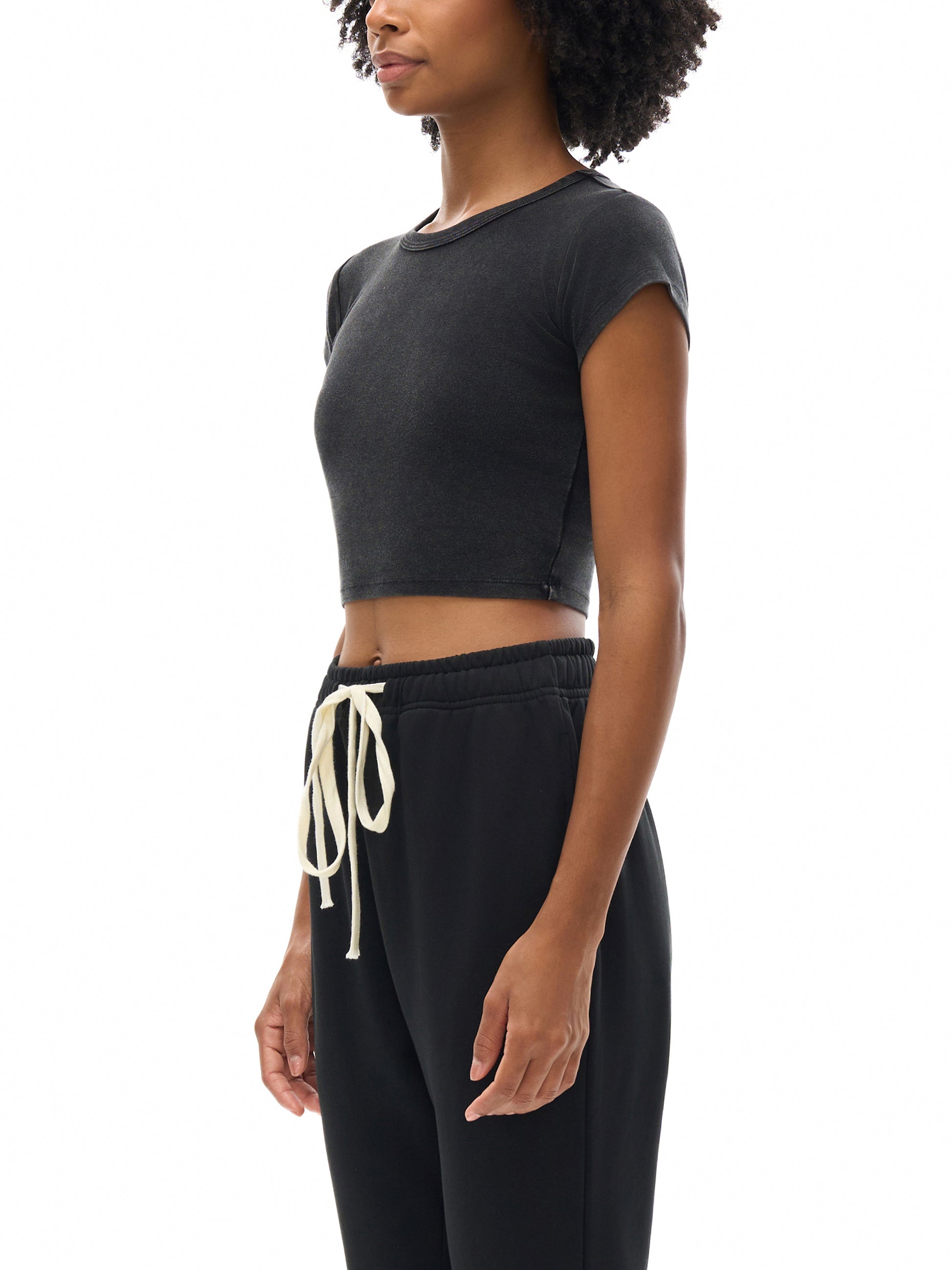 The Private Plug Snow Washed Crop Top